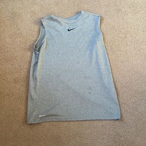 Gray nike dri-fit tank top